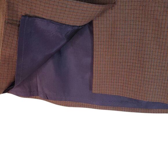 Inclinations Micro Houndstooth Pleated Back Zip Pencil Skirt Brown Tan Size 10 - Picture 11 of 12